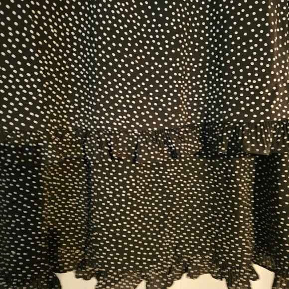 Lulus Floral To See Black Polka Dot Long Sleeve Mini Dress Size medium NWT - Picture 5 of 10